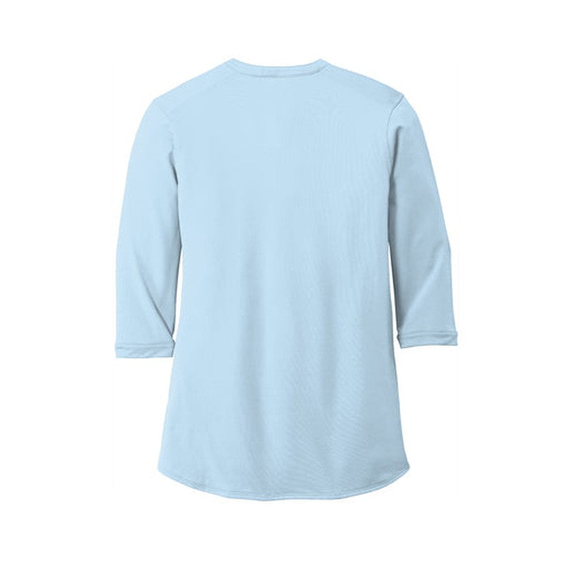 NEW INSIGNIA - Port Authority ® Ladies UV Choice Pique Henley - Cloud Blue