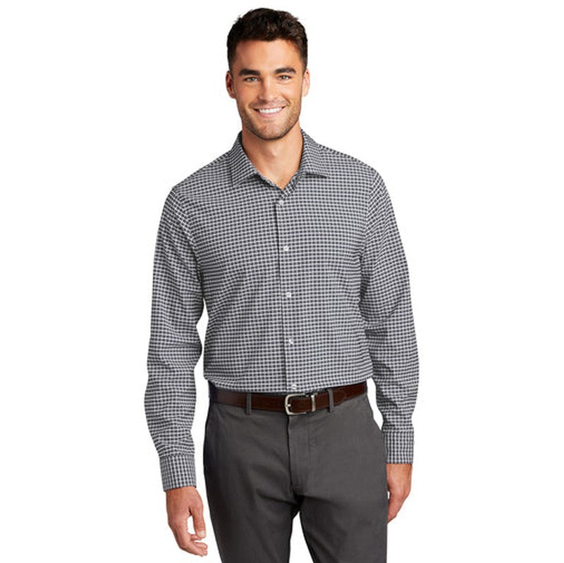 NEW INSIGNIA MEN'S - Port Authority ® City Stretch Shirt - Graphite/ White