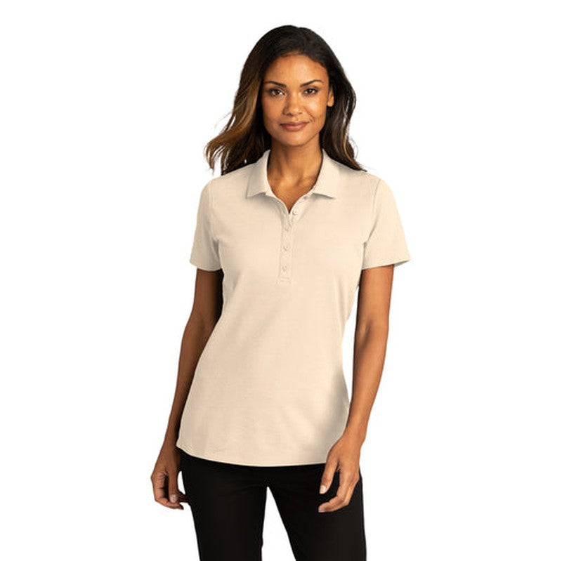 NEW INSIGNIA - Port Authority® Ladies SuperPro React™ Polo - Ecru