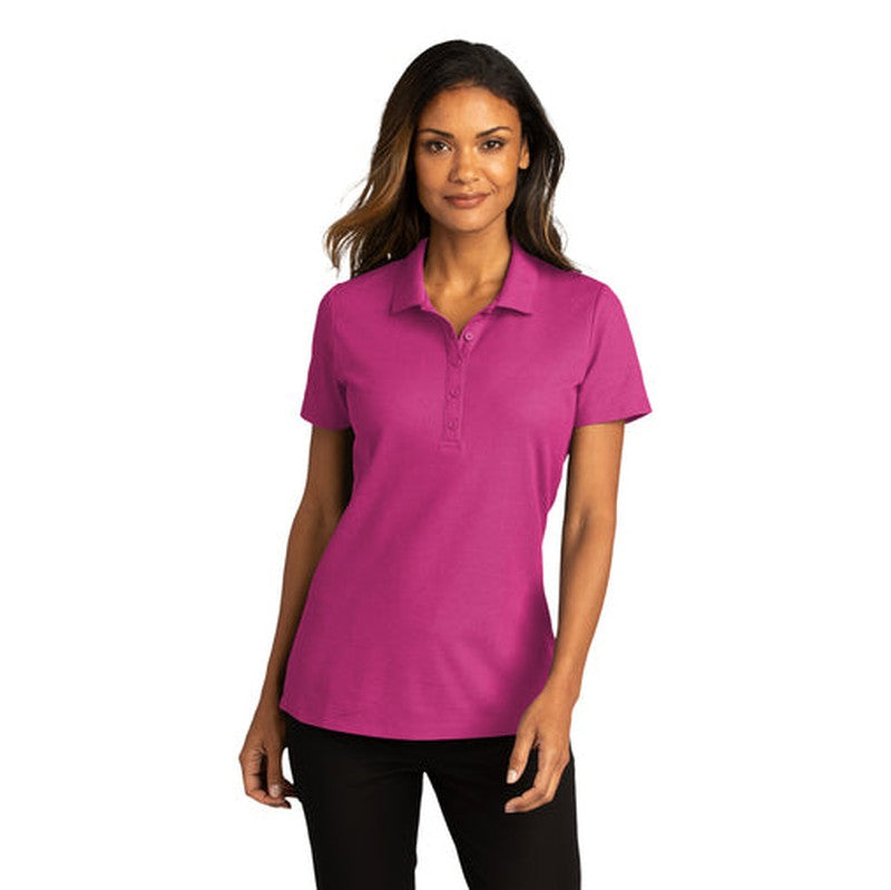 NEW INSIGNIA - Port Authority® Ladies SuperPro React™ Polo - Wild Berry