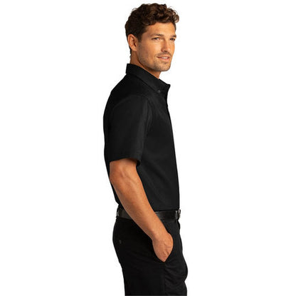 NEW INSIGNIA - MEN'S Short Sleeve SuperPro™ React™Twill Shirt - Black