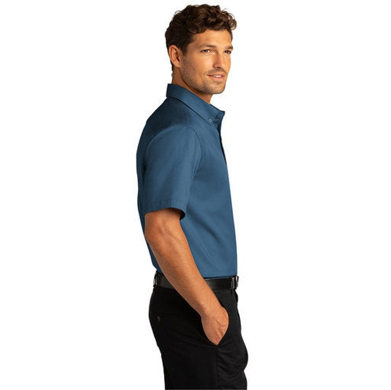 NEW INSIGNIA MEN'S - Port Authority® Short Sleeve SuperPro React™Twill Shirt - Regatta Blue