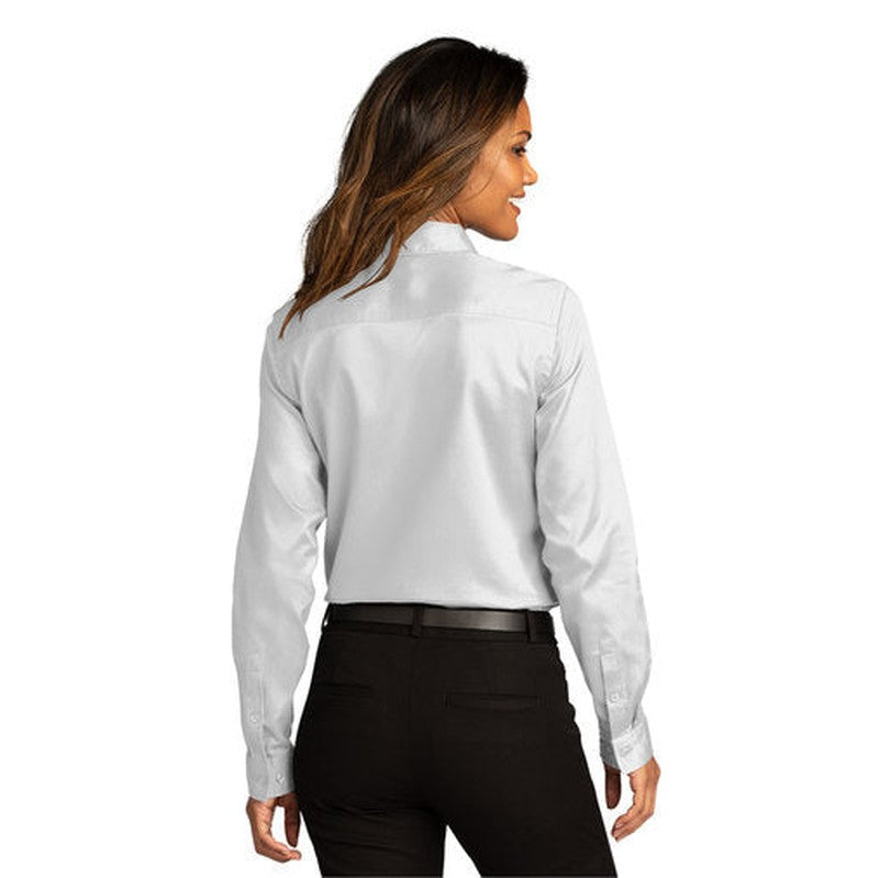 NEW INSIGNIA - Port Authority® Ladies Long Sleeve SuperPro React ™ - White