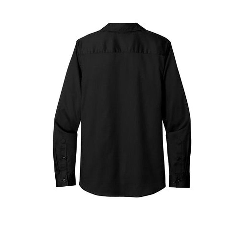 NEW INSIGNIA - Port Authority® Ladies Long Sleeve SuperPro React ™ - Black