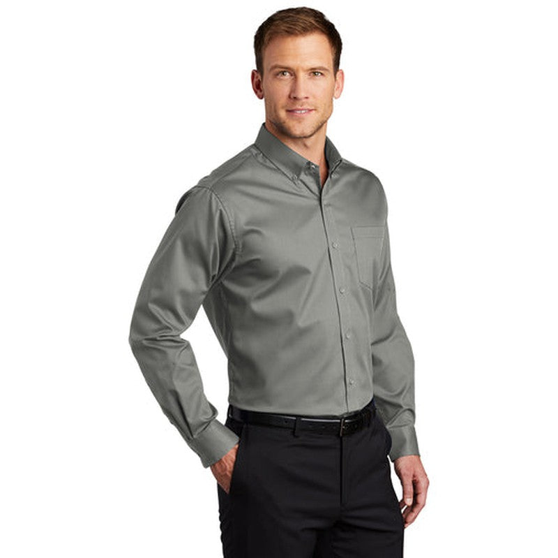 NEW INSIGNIA MEN'S - Port Authority® SuperPro™ Twill Shirt - Monument Grey