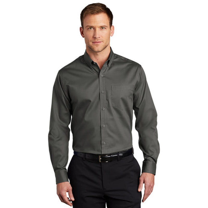 NEW INSIGNIA MEN'S - Port Authority® SuperPro™ Twill Shirt - Sterling Grey