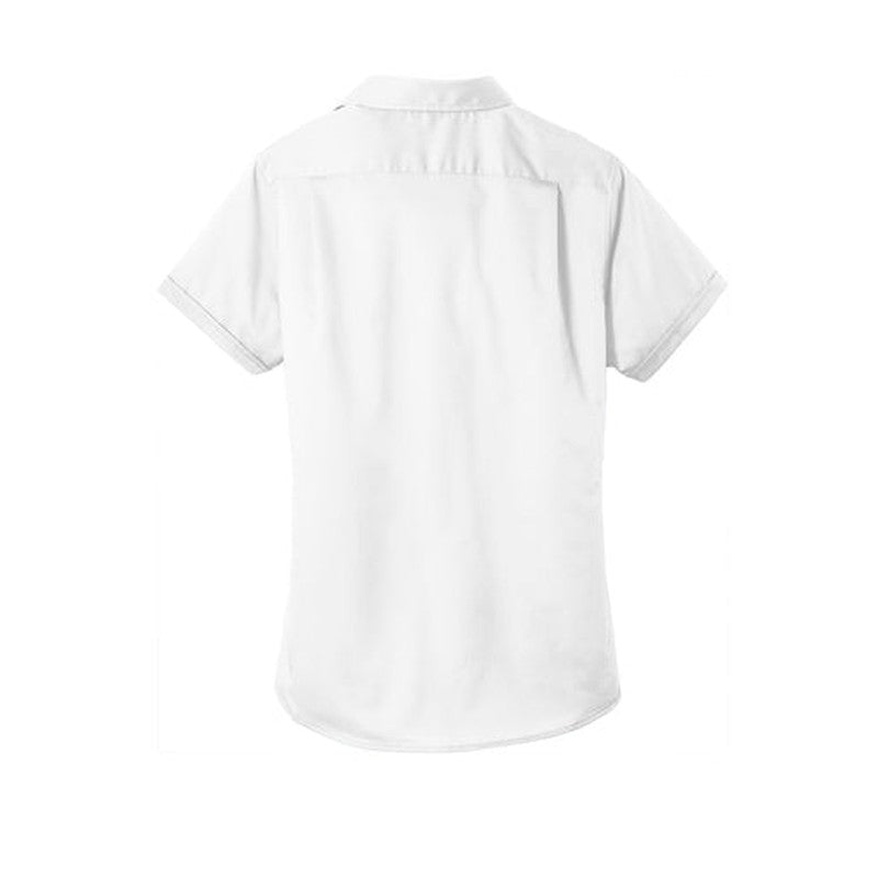 NEW INSIGNIA - Port Authority® Ladies Short Sleeve SuperPro™ Twill Shirt - White