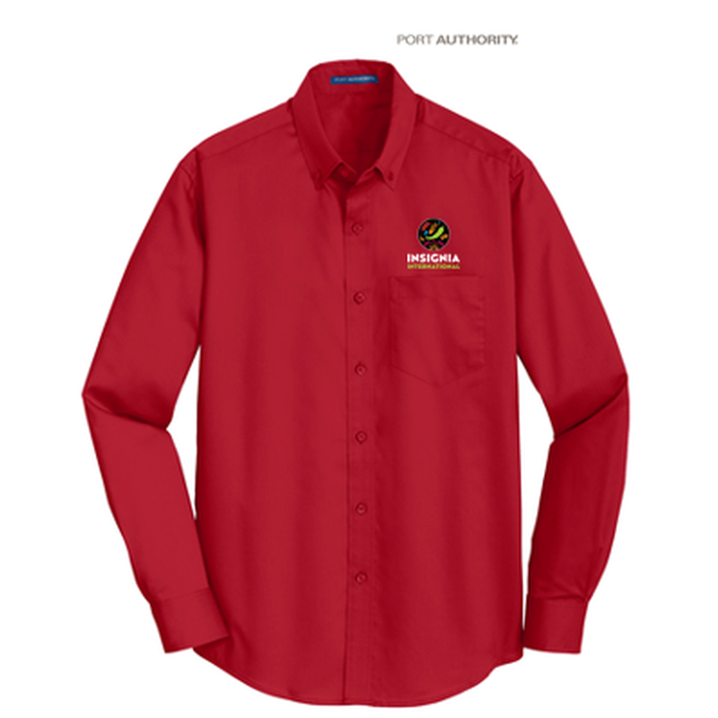 NEW INSIGNIA MEN'S Port Authority® SuperPro™ Twill Shirt - Rich Red