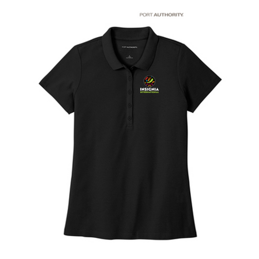 NEW INSIGNIA - Port Authority® Ladies SuperPro React™ Polo - BLACK