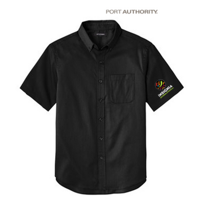 NEW INSIGNIA - MEN'S Short Sleeve SuperPro™ React™Twill Shirt - Black