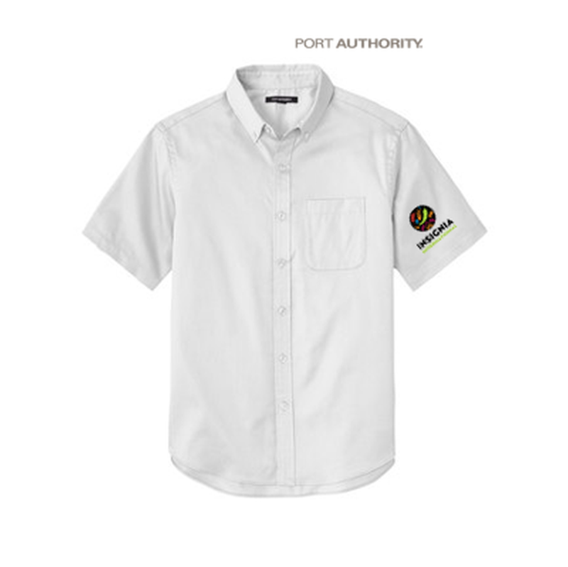 NEW INSIGNIA MEN'S - Port Authority® Short Sleeve SuperPro React™Twill Shirt - White