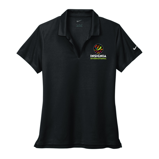 NEW INSIGNIA Ladies Nike Dri-FIT Micro Pique Polo - BLACK