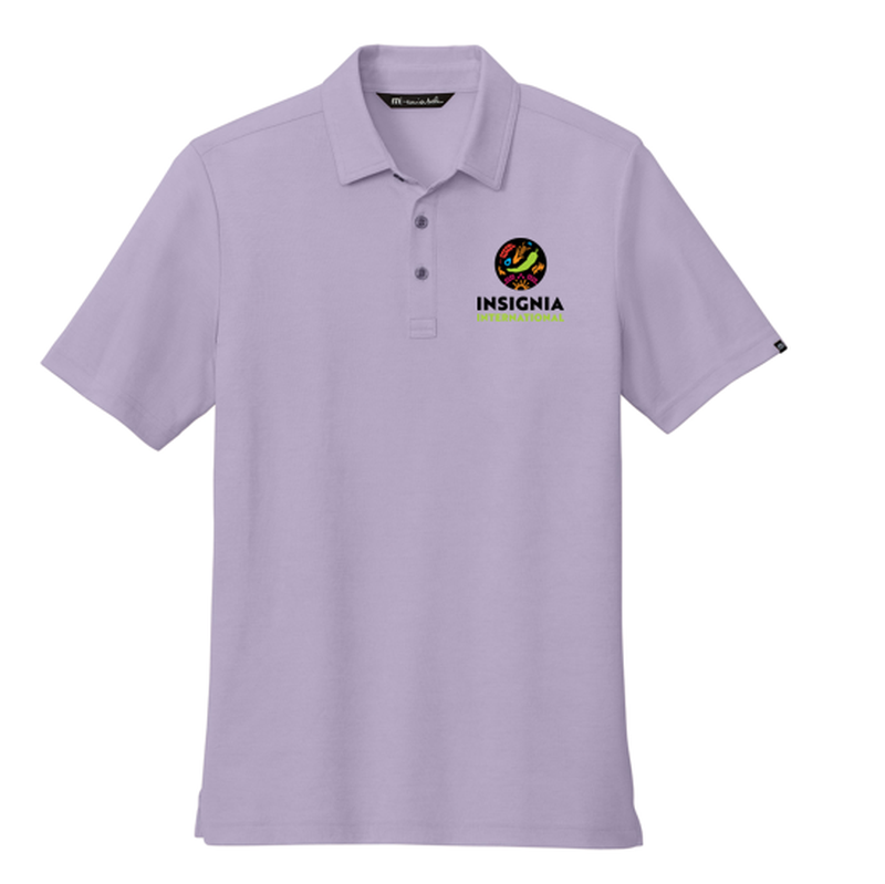 NEW INSIGNIA MEN'S Travis Mathew Oceanside Heather Polo - PURPLE SAGE