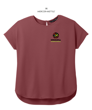 NEW INSIGNIA - Mercer+Mettle™ Women's Stretch Crepe Crew - Rosewood